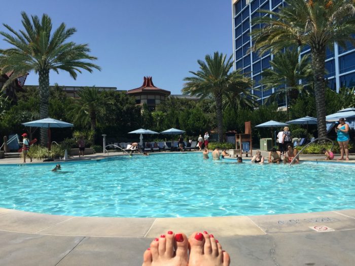 Taking Stock Disneyland Hotel pool 