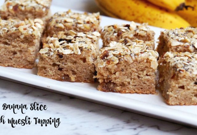 Banana Slice with Muesli Topping