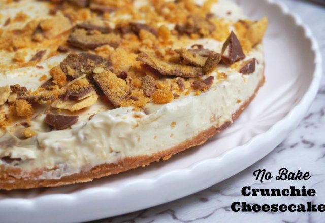 No Bake Crunchie Cheesecake