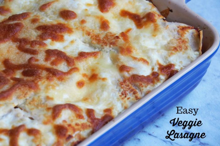 Easy Veggie Lasagne 1