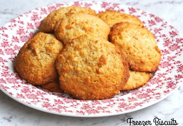 White Chocolate and Coconut Freezer Biscuits