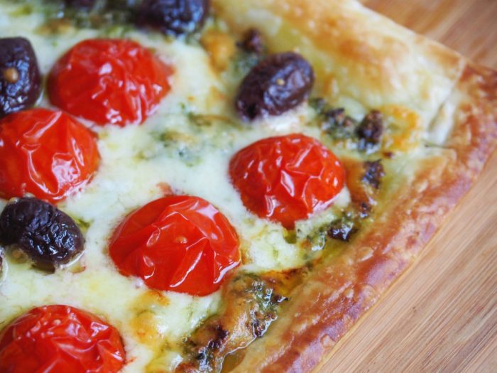 Easy Cheese and Pesto Tart