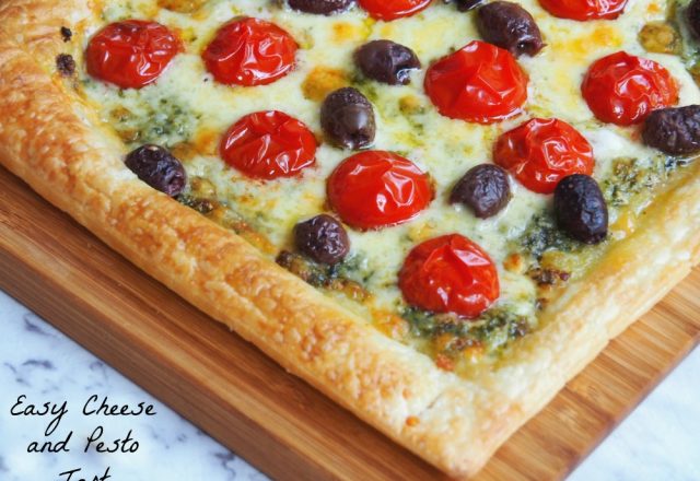 Meatless Monday – Easy Cheese and Pesto Tart