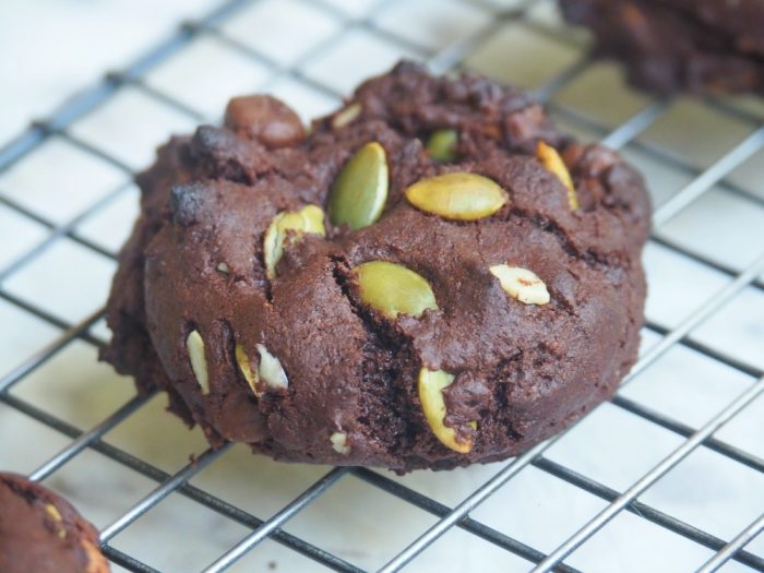 Nigella's Double Chocolate Pumpkin Seed Cookies