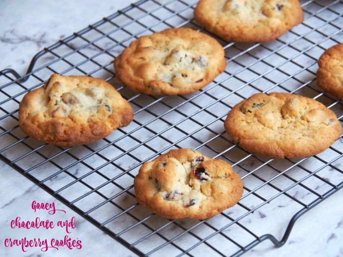 Gooey Chocolate and Cranberry Cookies 2