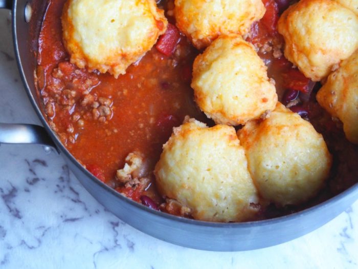 Chilli Beef with Cornbread Dumplings 3