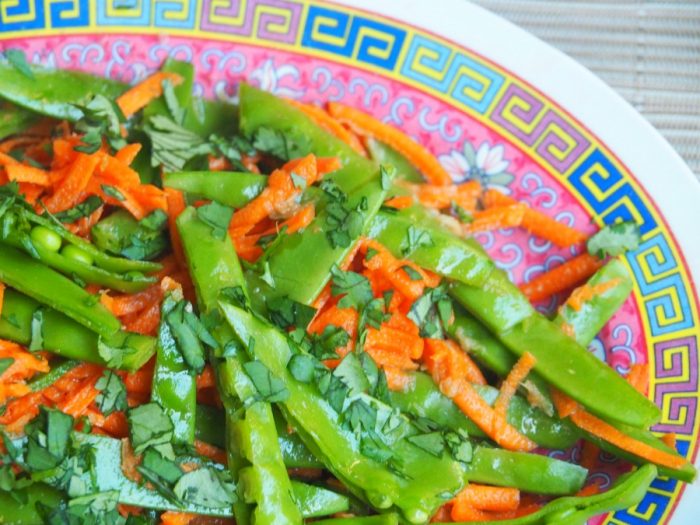 carrot and snow pea salad 