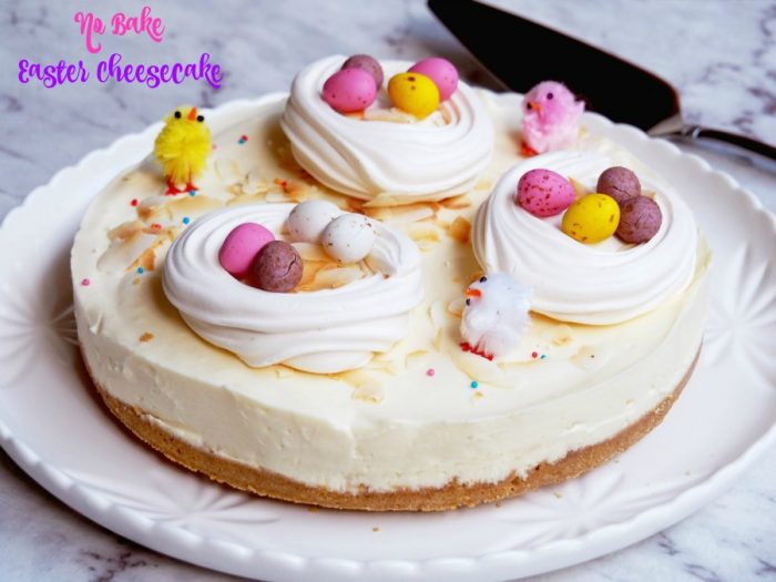 No Bake Easter Cheesecake