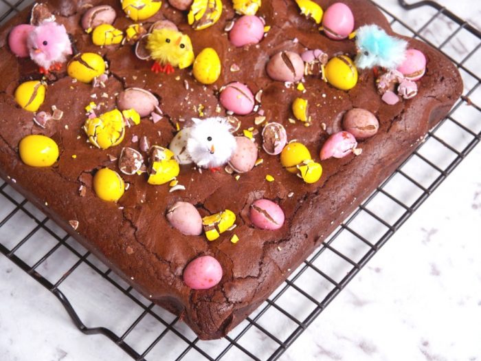 Salted Caramel and Mini Egg Brownies