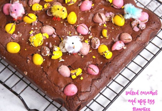 Salted Caramel Mini Egg Brownies