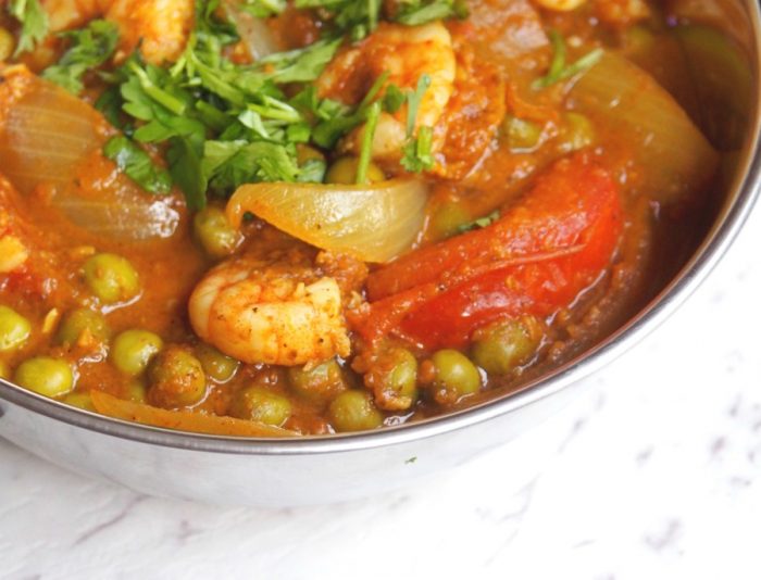 Prawn, pea and tomato curry 2