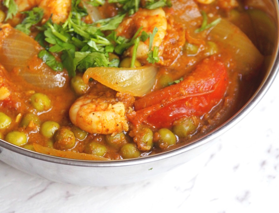 Prawn, pea and tomato curry 2