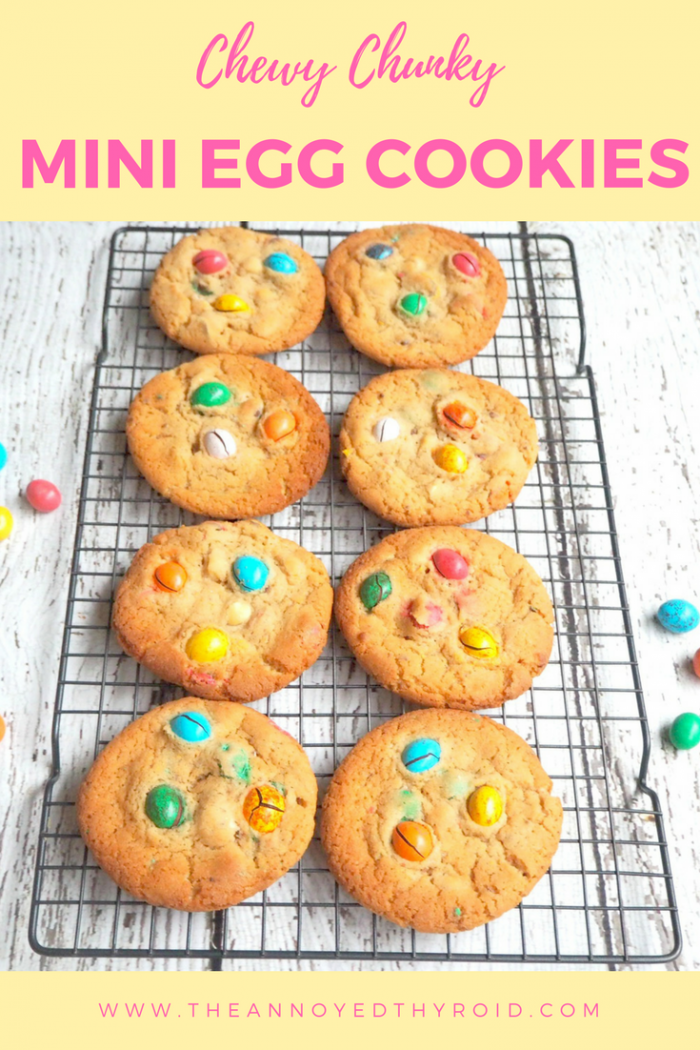 chewy chunky mini egg cookies 