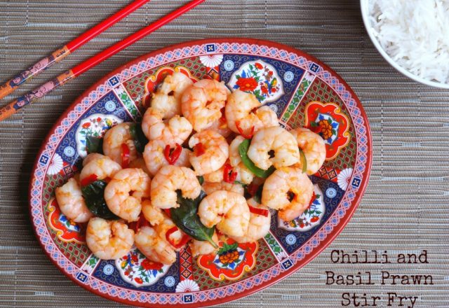 Chilli and Basil Prawn Stir Fry