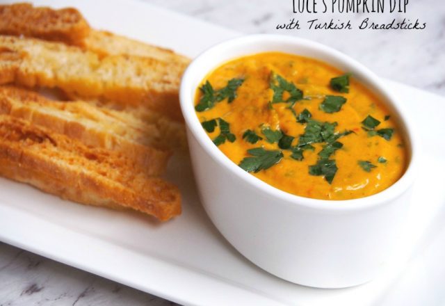 Meatless Monday – Luce’s Pumpkin Dip with Turkish Breadsticks