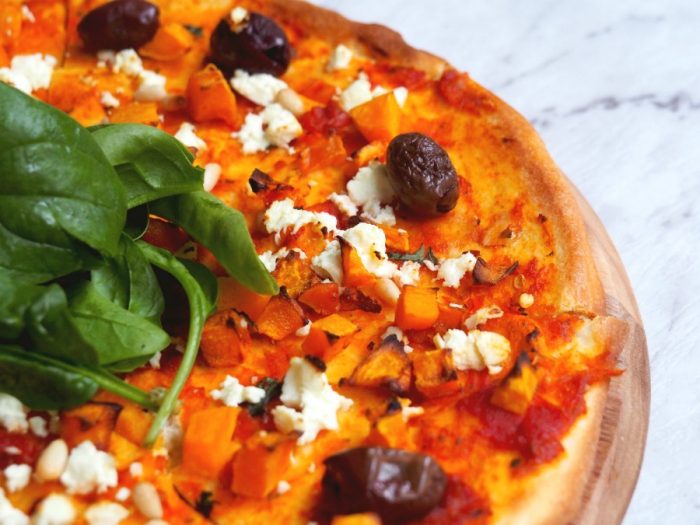 Pumpkin, Feta and Pine Nut Pizza 4