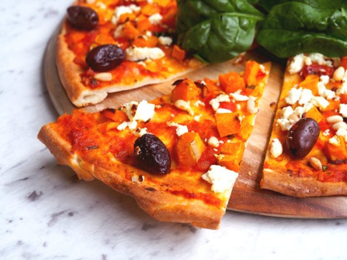 Pumpkin, Feta and Pine Nut Pizza 3