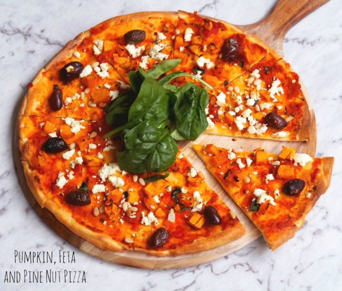 Pumpkin, Feta and Pine Nut Pizza