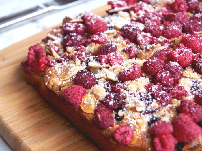 Mixed Berry and Almond Traybake 2