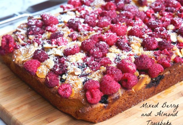 Mixed Berry and Almond Traybake