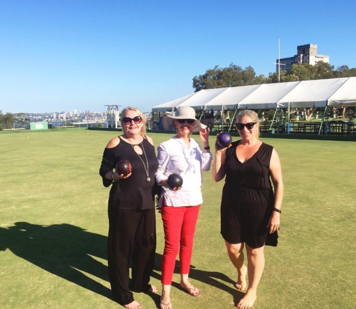 Visitors in Sydney - barefoot bowls