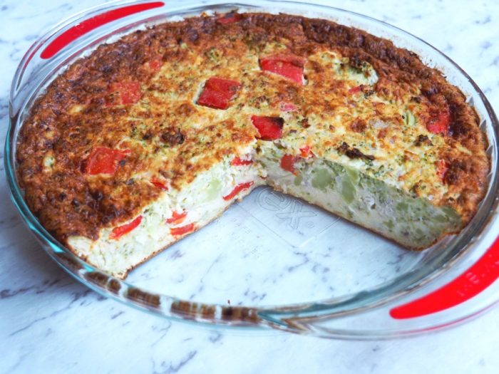 Broccoli and Capsicum Crustless Quiche 6