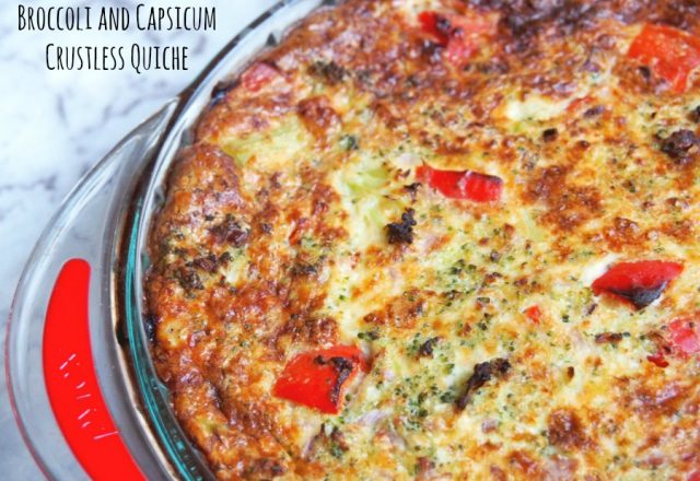 Meatless Monday – Broccoli and Capsicum Crustless Quiche