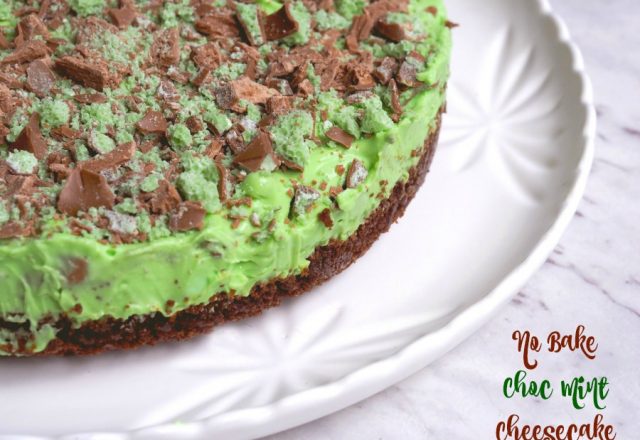 No Bake Choc Mint Cheesecake