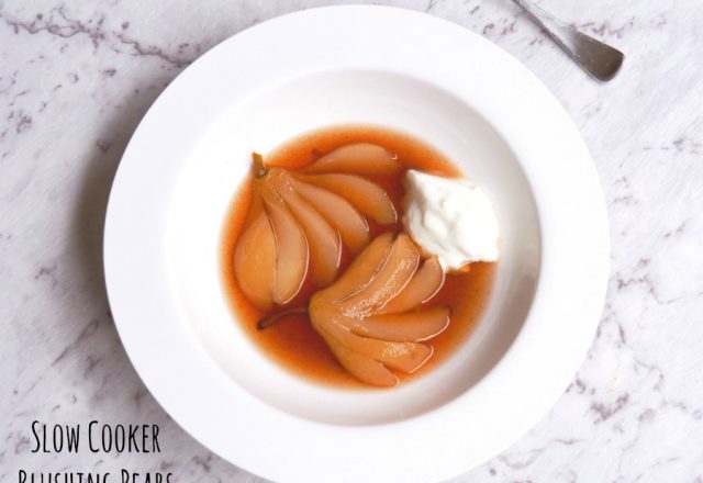 Slow Cooker Blushing Pears