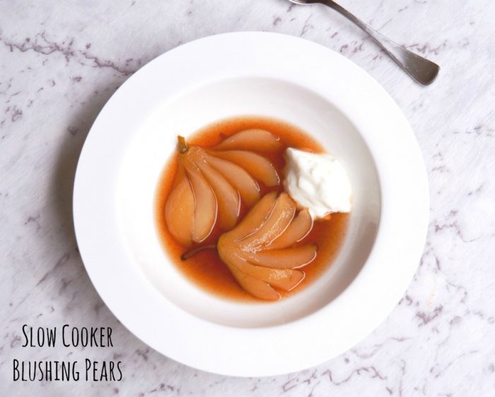 Slow Cooker Blushing Pears
