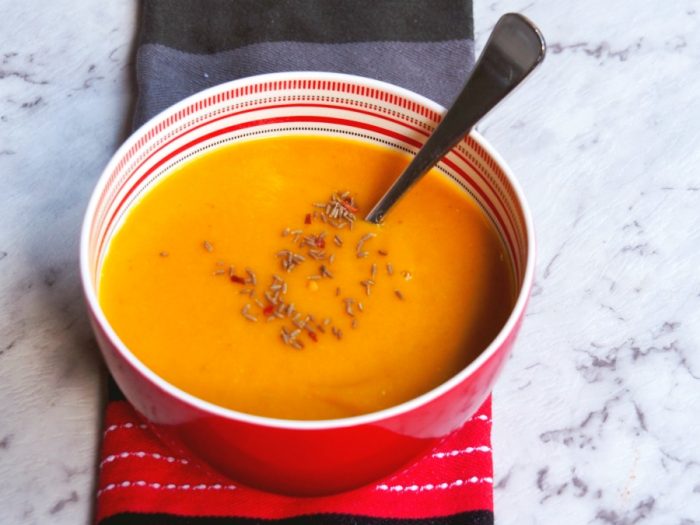 Spiced Carrot and Lentil Soup 1