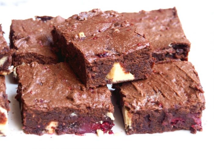 Double chocolate and raspberry brownies 2