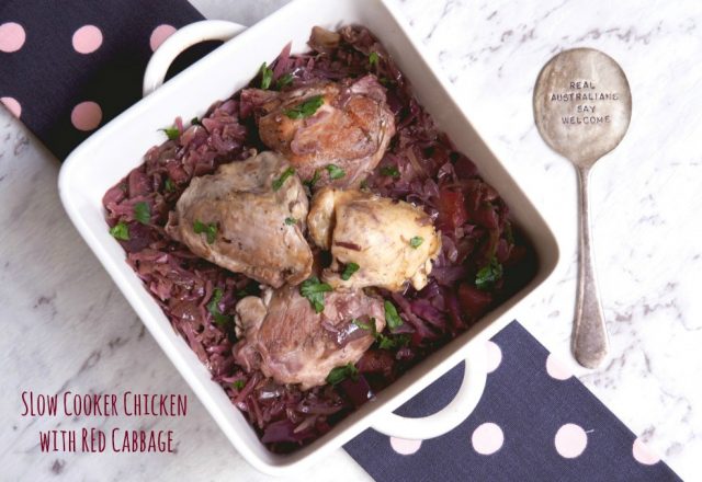 Slow Cooker Chicken with Red Cabbage