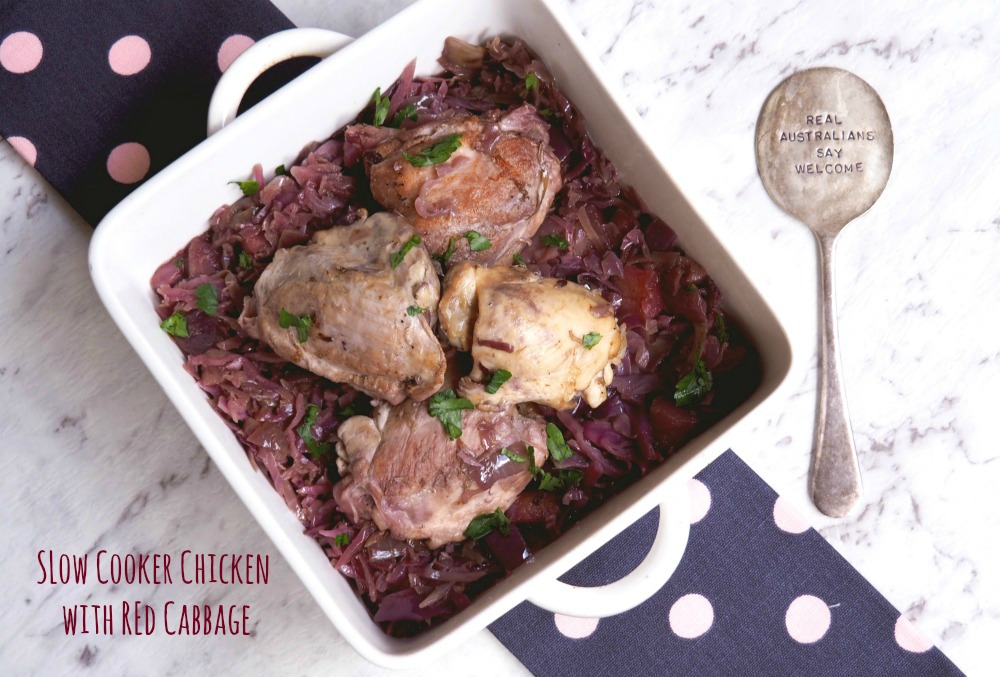 Slow Cooker Chicken with Red Cabbage