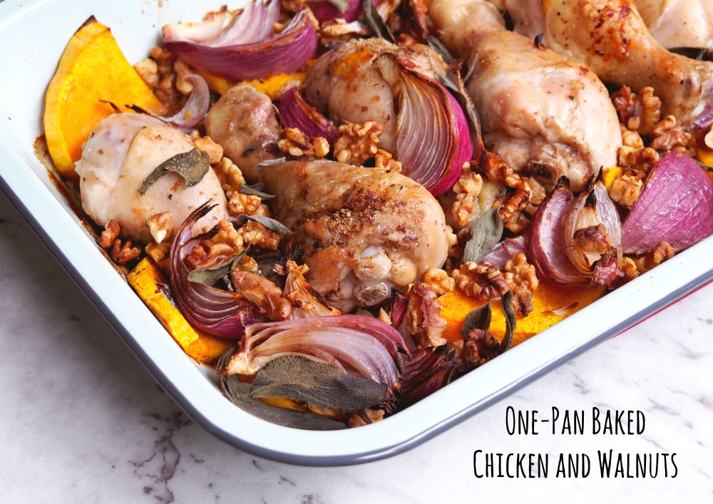 one pan baked chicken and walnuts