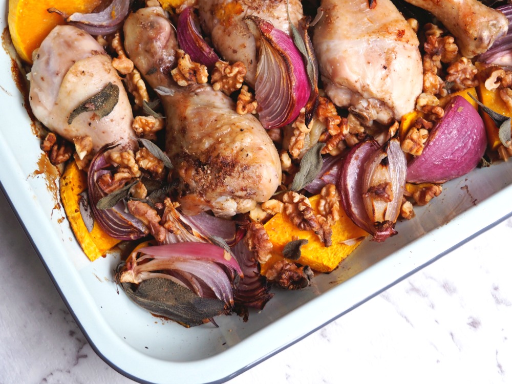 one pan baked chicken and walnuts 5