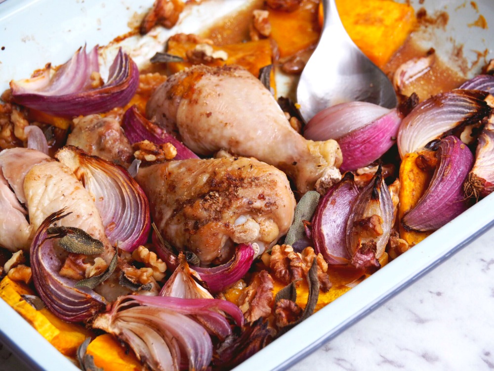 one pan baked chicken and walnuts 2