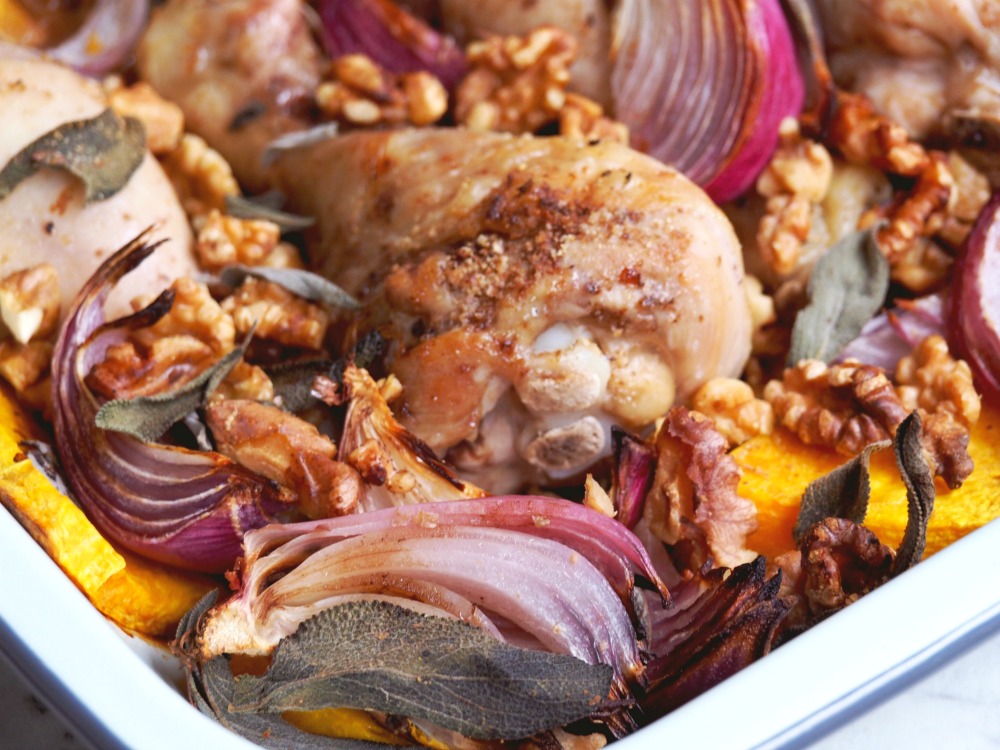 one pan baked chicken and walnuts 3