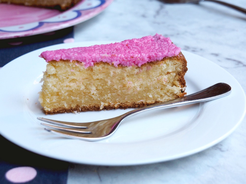 Moist Coconut Cake with Coconut Ice Frosting 5