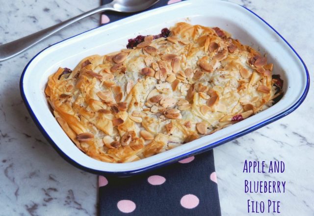 Apple and Blueberry Filo Pie