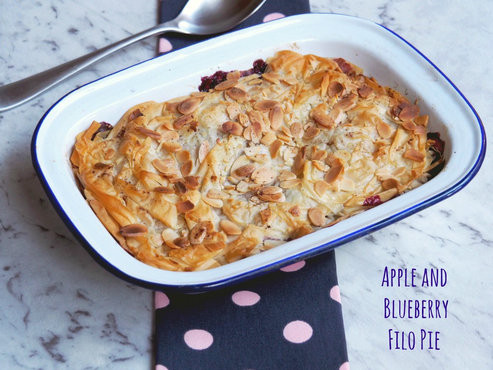 Apple and Blueberry Filo Pie