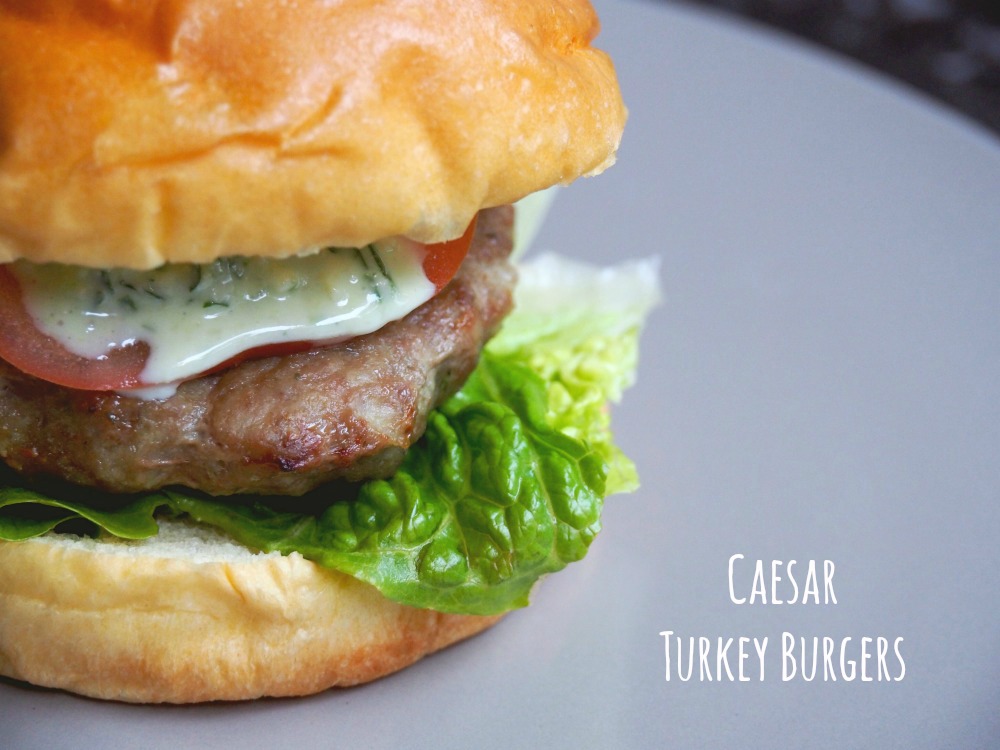 Caesar turkey burgers