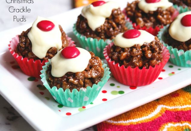 Mini Mars Bar Christmas Crackle Puds