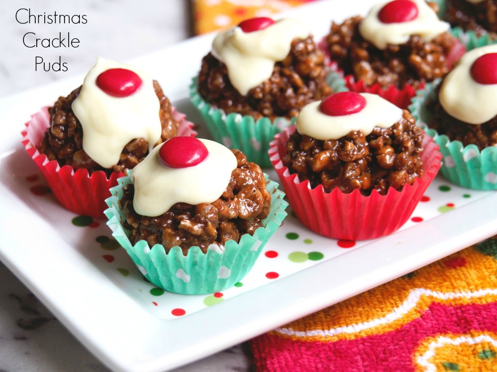 Mini Mars Bar Christmas Crackle Puds