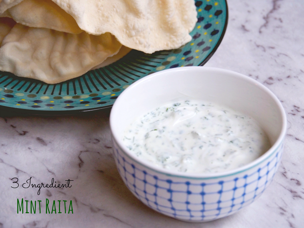 3 ingredient mint raita