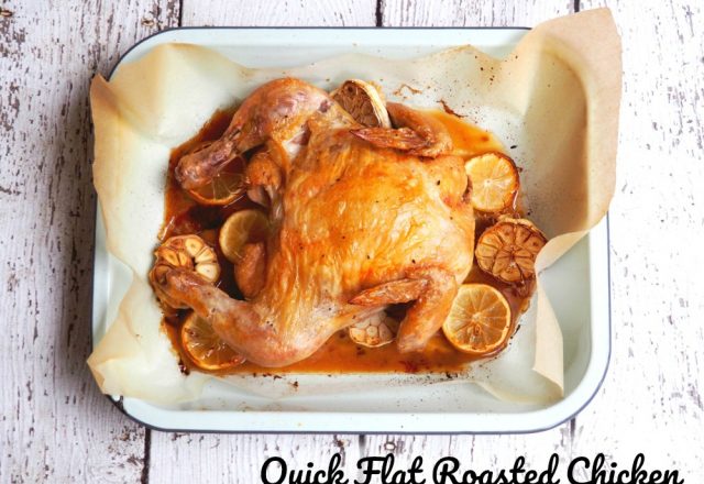Quick Flat Roasted Chicken