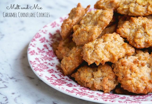 Melt and Mix Caramel Cornflake Cookies