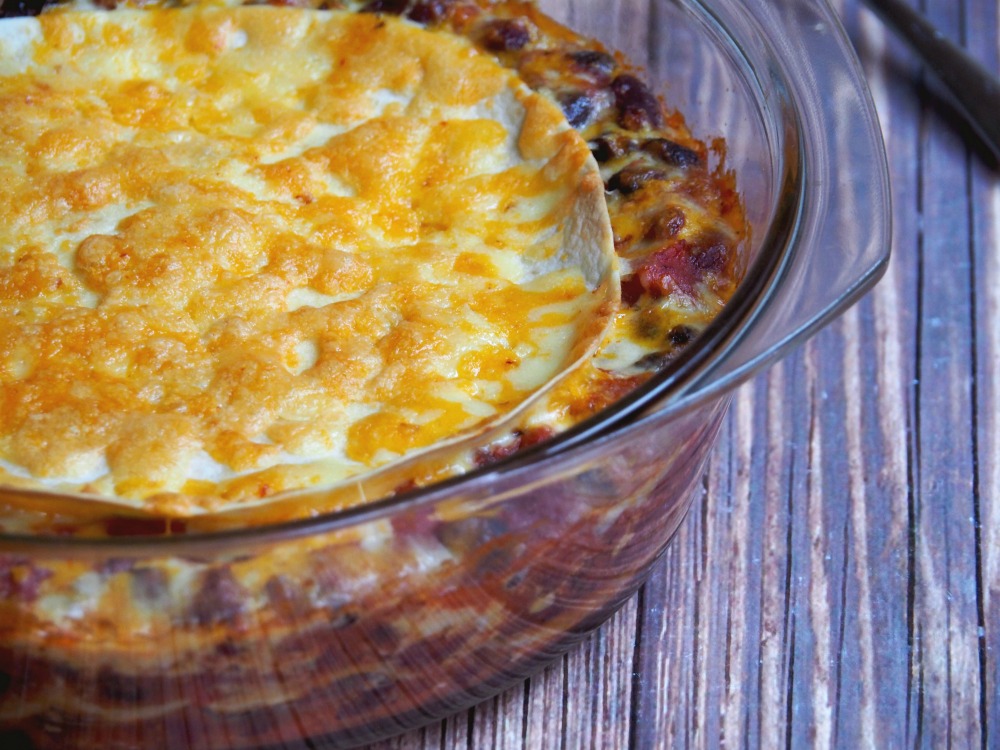 Mexican Layered Bean and Cheese Bake 3