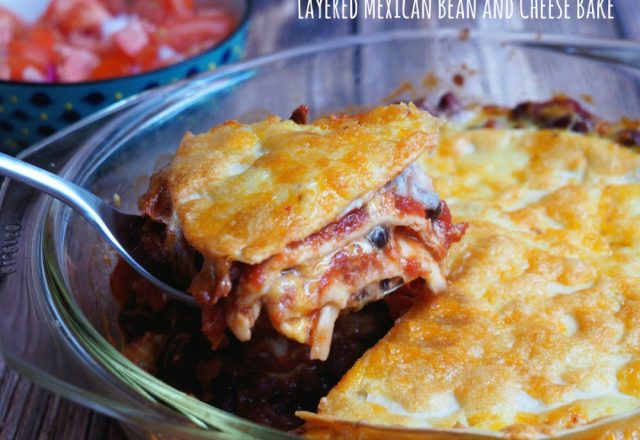 Meatless Monday – Layered Mexican Bean and Cheese Bake