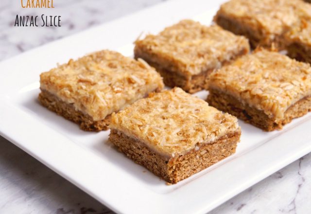 Kate’s Caramel Anzac Slice